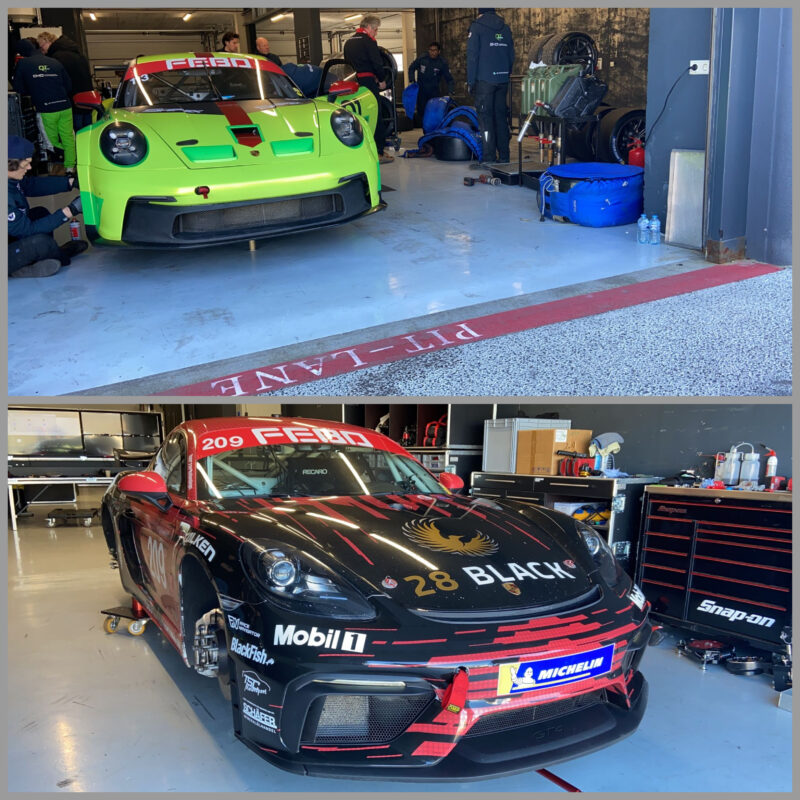 2 fotos in de pitbox carlive carspot zandvoort