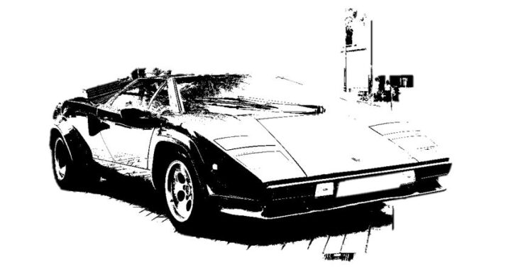 Download deze kleurplaat van een Lamborghini Countach [gratis]